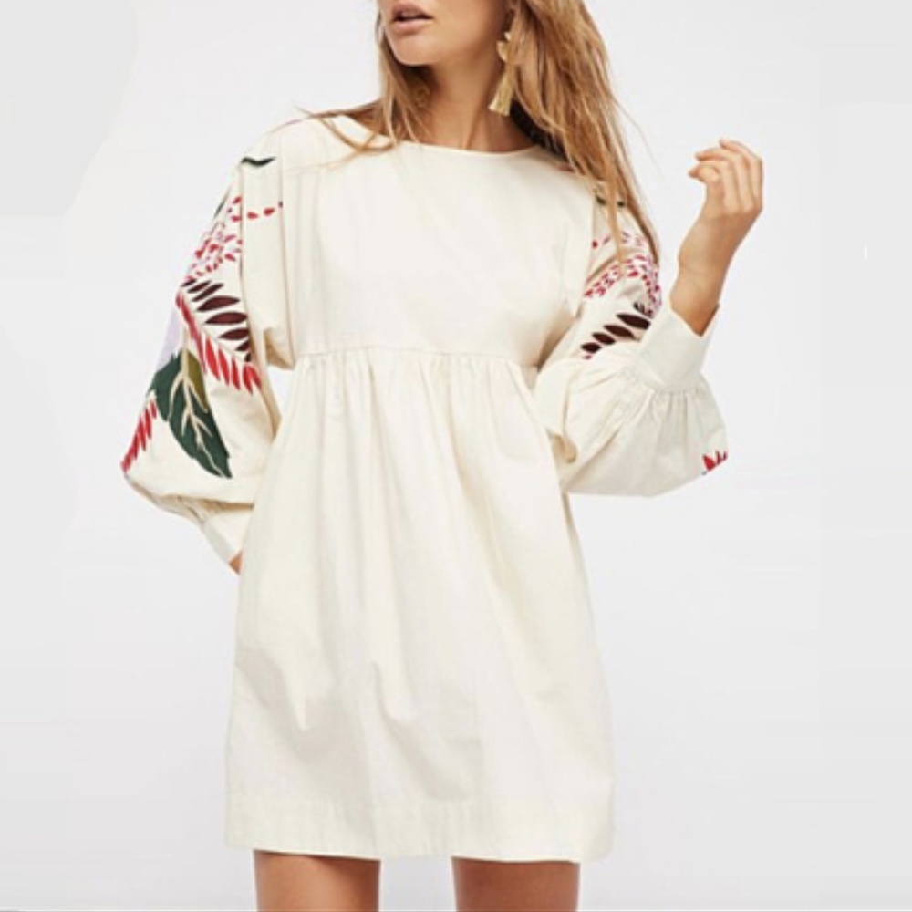 COPY - Free People Boho Embroidered Mini Dress